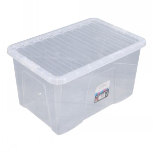 Wham Crystal Plastic Storage Box & Lid Size 16 (60 Litre)